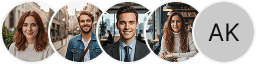 Multiple investor profile avatars on Falcon Stakics trading review block